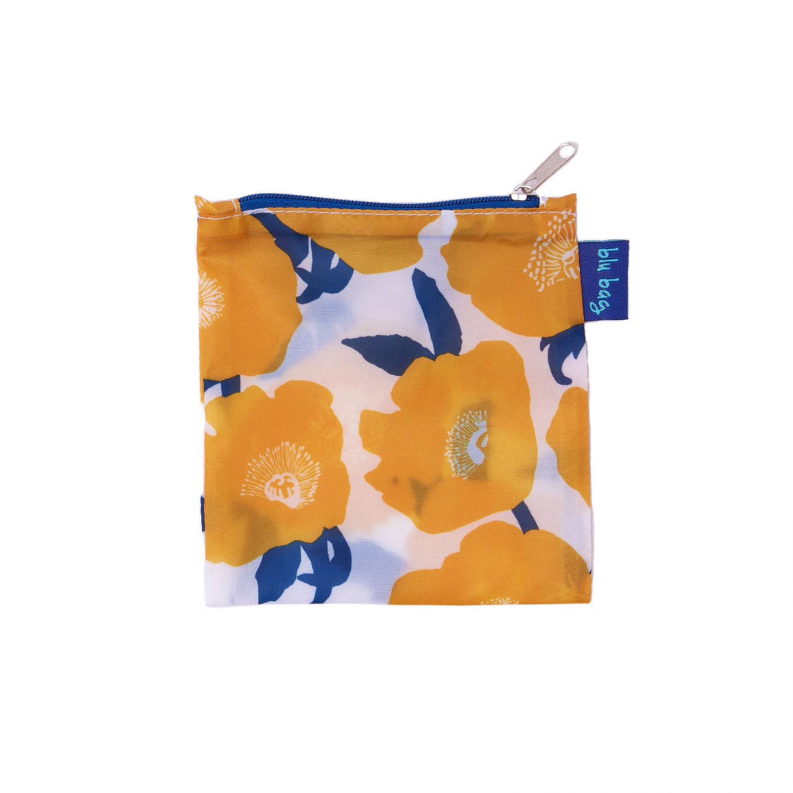 Reusable Shopping Bag - 19x24" Pocket Tote, Poppies Design