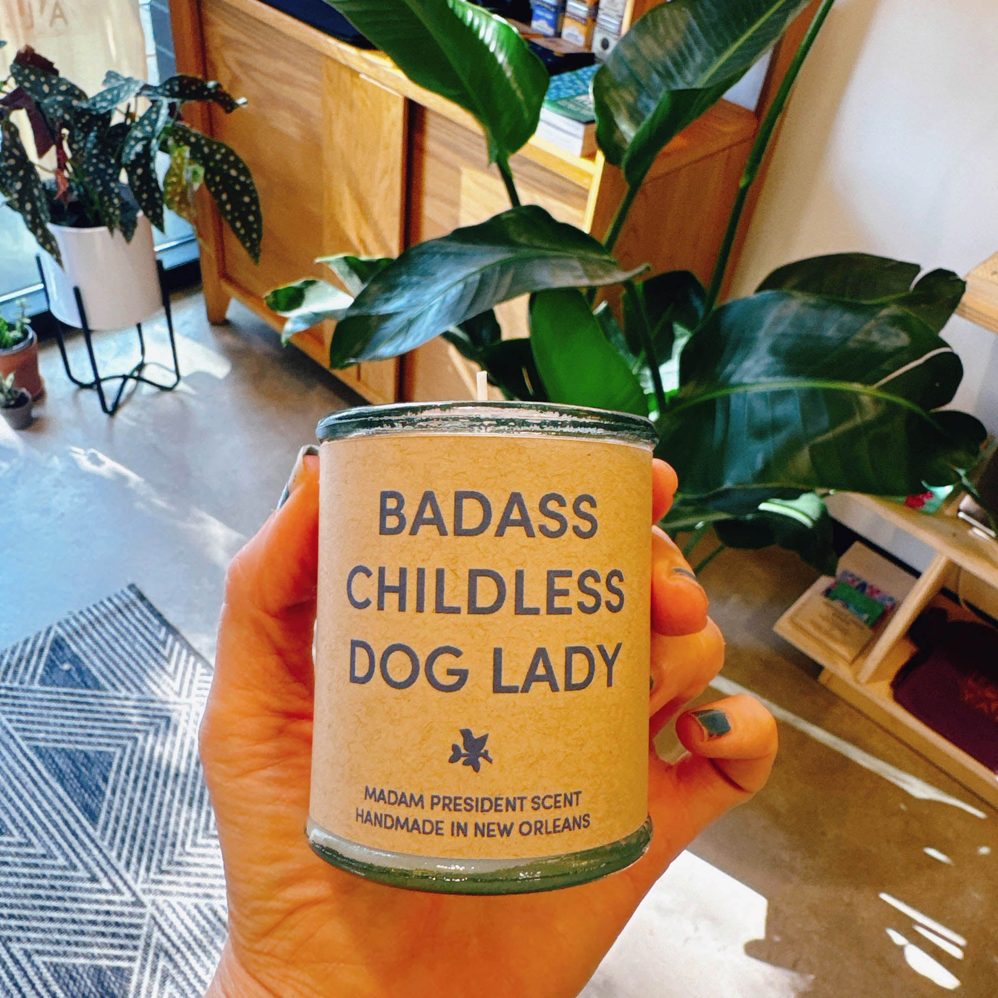 Badass Childless Dog Lady Candle - Gives to Harris/Walz & She Should Run, Madam President Scent