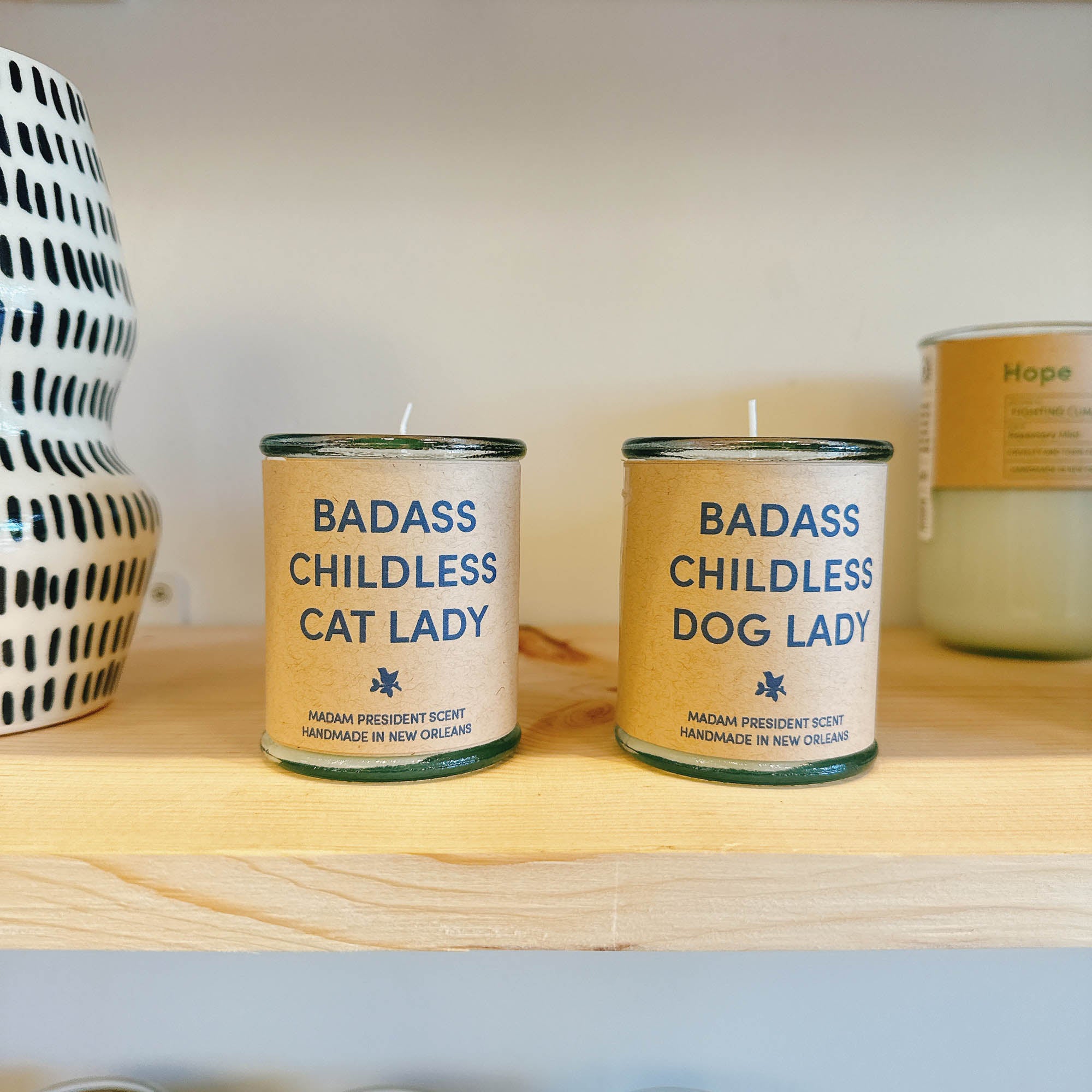 Badass Childless Dog Lady Candle - Gives to Harris/Walz & She Should Run, Madam President Scent